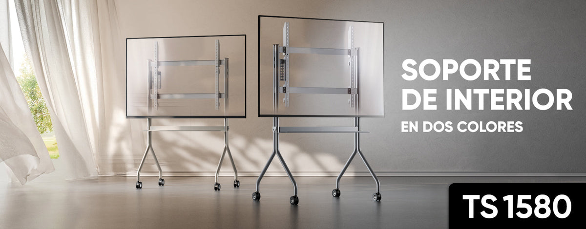 Soporte TV móvil TS1580 en grafito y champán