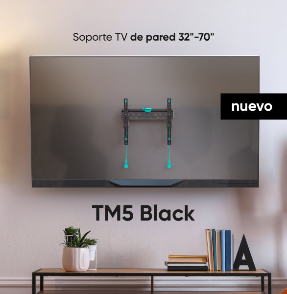 ONKRON Soporte TV de pared 43¨-85¨ fijo de hasta 68,2 kg , negro