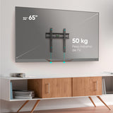 ONKRON Soporte TV de pared para pantallas de 32¨-65¨ de hasta 50 kg, negro FM2-B