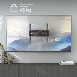 Soporte de pared para TV de movimiento completo para pantallas planas LCD LED de 32-65 pulgadas de hasta 45 kg ONKRON STE644, Negro