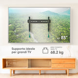ONKRON Soporte TV universal de pared de 43¨-85¨ de hasta 68,2 kg, negro TM6