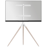 ONKRON Soporte TV 32”-65” de hasta 35 kg, pie TV de madera, blanco TS1220-W