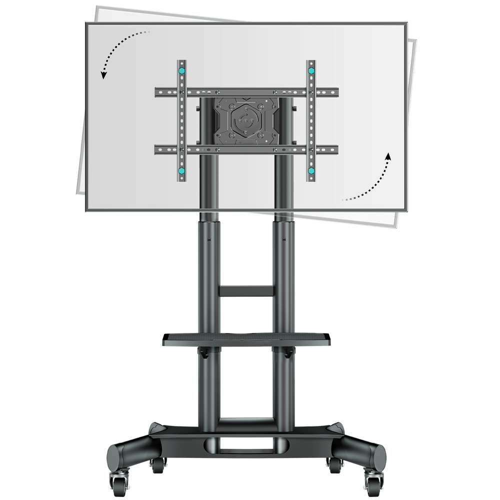 ONKRON Soporte de TV móvil con rotación de pantalla de 40-75" y peso de hasta 45 kg con VESA max 600x400,TS1551R Negro