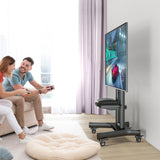ONKRON Soporte de TV móvil con rotación de pantalla de 40-75" y peso de hasta 45 kg con VESA max 600x400,TS1551R Negro