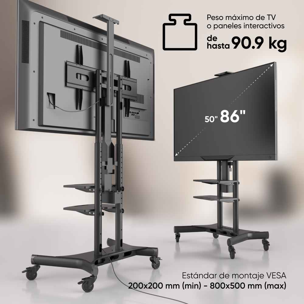 ONKRON Soporte TV motorizado, elevador TV de 50-86”, carga max 90 kg