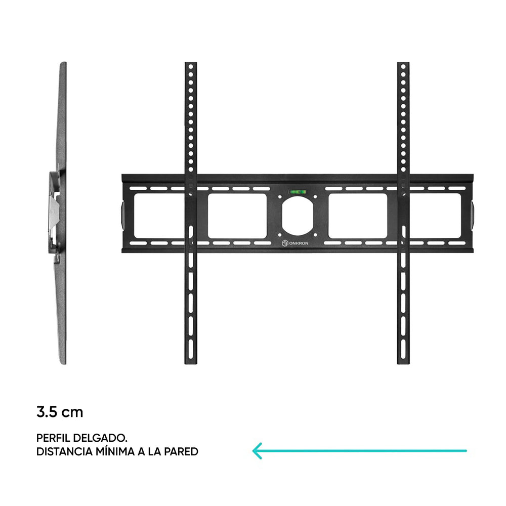 ONKRON Soporte de pared fijo para TV de 55"-100", carga max 75 kg, negro UF4-B