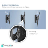 ONKRON Soporte TV de Pared de 40"-75", extensible a 71 cm, carga máx 68 kg, negro M7L-B