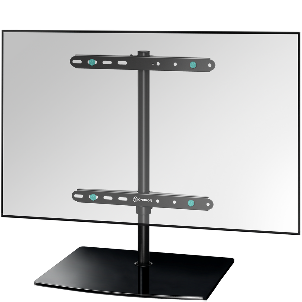 ONKRON Soporte de cristal de sobremesa para TV de 32"-75", carga máx 40 kg, color negro, PT3-B