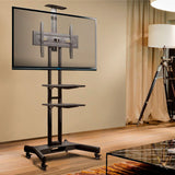 ONKRON Soporte TV de suelo con ruedas de 40¨-70¨ de hasta 45,5 kg VESA máx 600x400 mm, Negro, TS1552-B